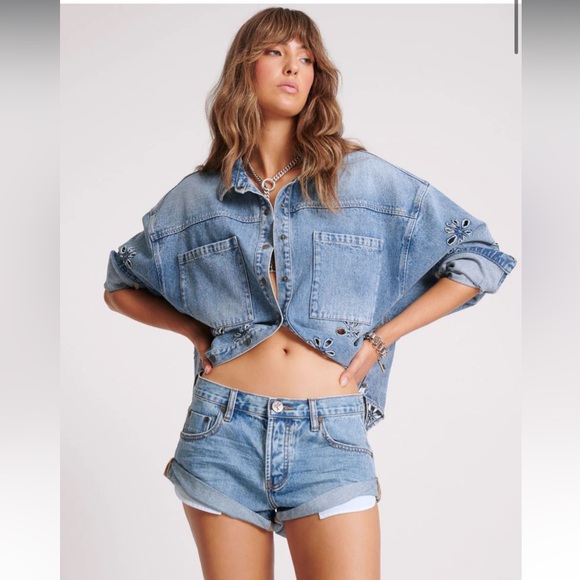 One teaspoon bandits short in cali blue size 29 - Picture 1 of 2